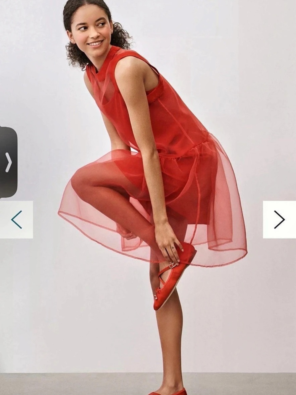 BHLDN Red Mini Dress Size Small Like New